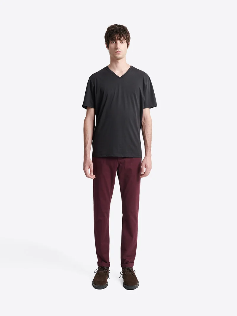 T-shirt col V en coton Supima®