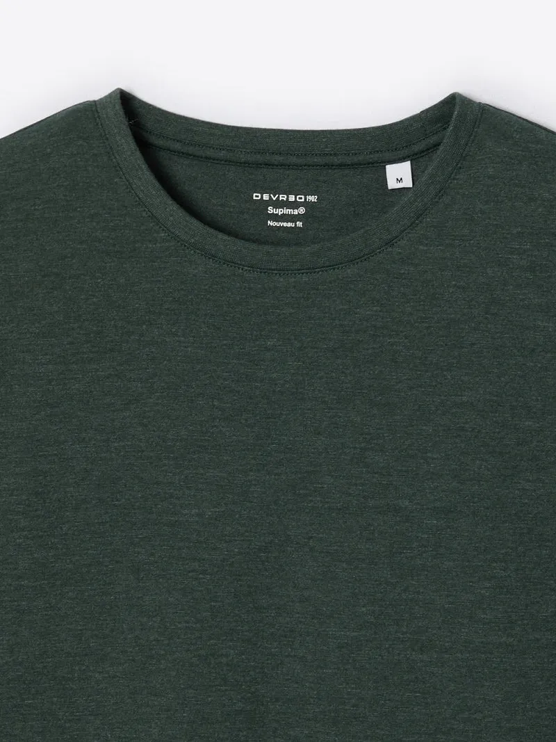 T-shirt col rond mélange coton Supima®
