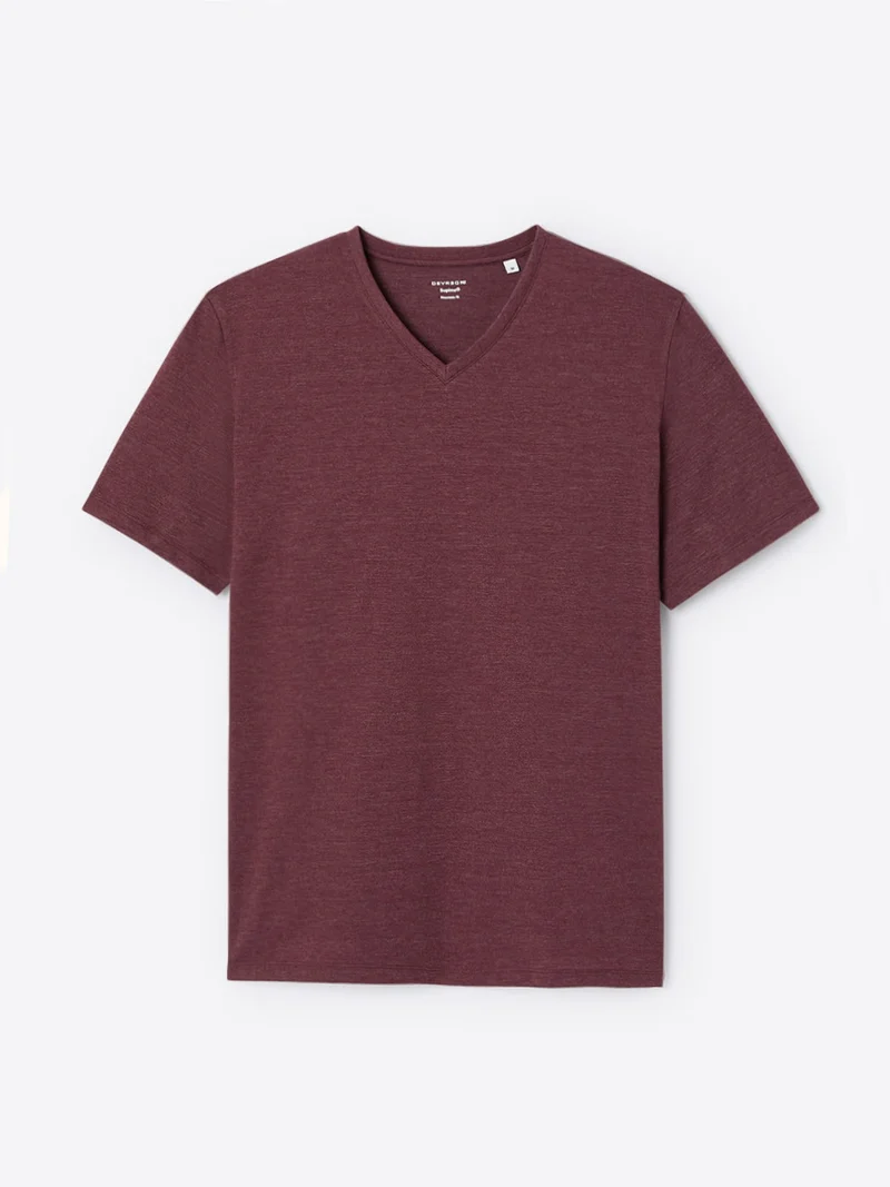 T-shirt col V mélange coton Supima®