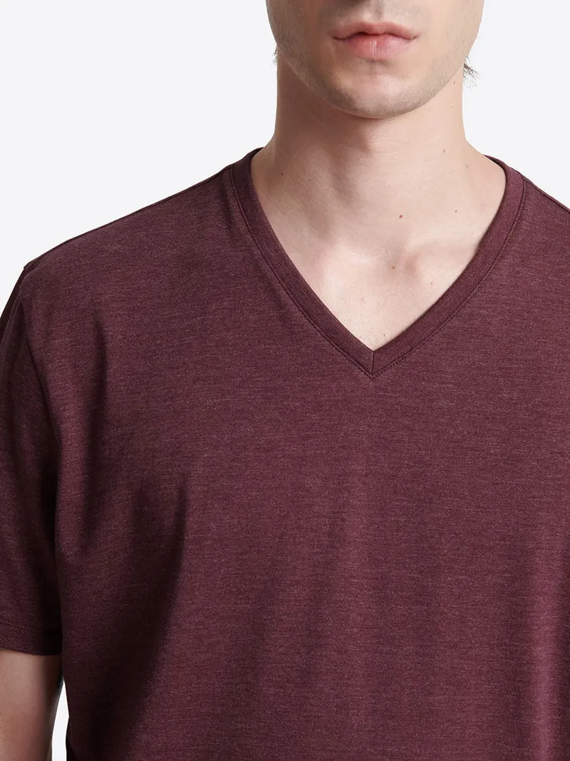 T-shirt col V mélange coton Supima®