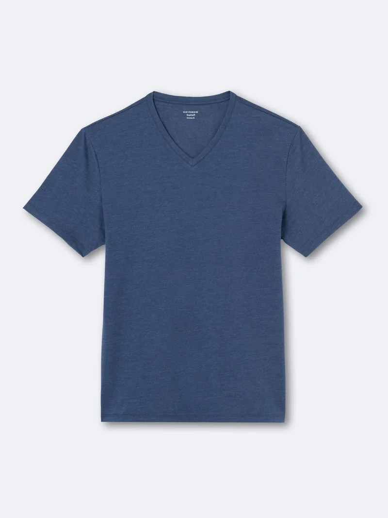 T-shirt col V mélange coton Supima®