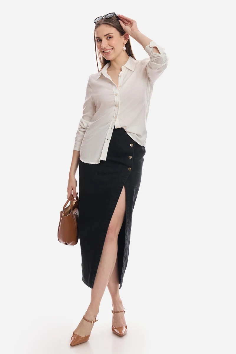 Sam|100% Viscose Button Down Shirt