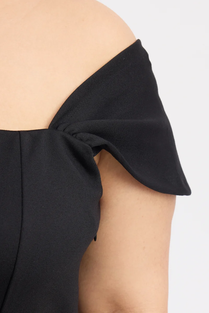 Calia|Ponte Off Shoulder Midi Dress