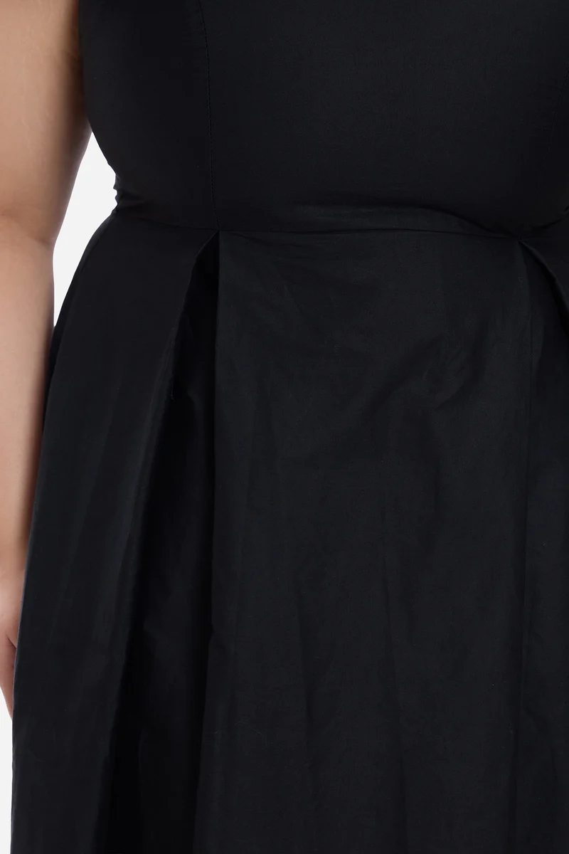 Brina|Cotton One Shoulder Bow Gown