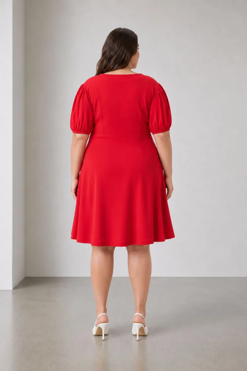 Jara|Ponte Mini Dress With Center Front Bow