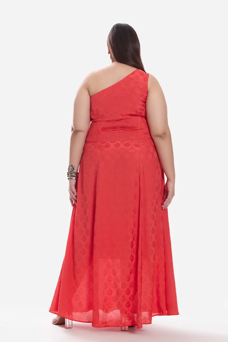 Janiah|Viscose One Shoulder A Line Dress