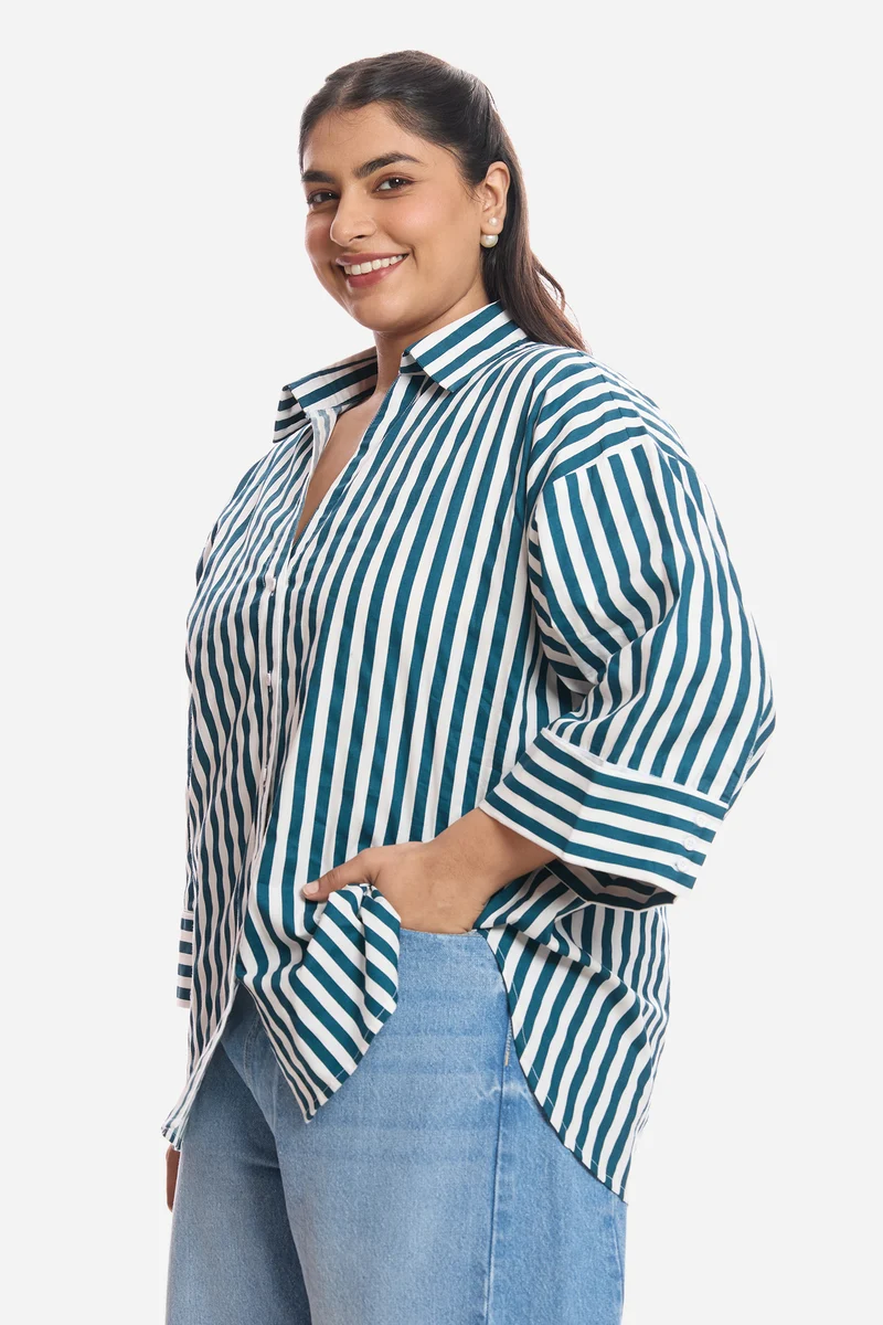 Anora|Cotton Boxy Fit Shirt