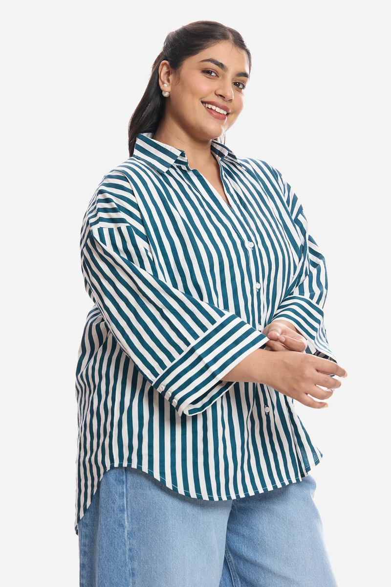 Anora|Cotton Boxy Fit Shirt