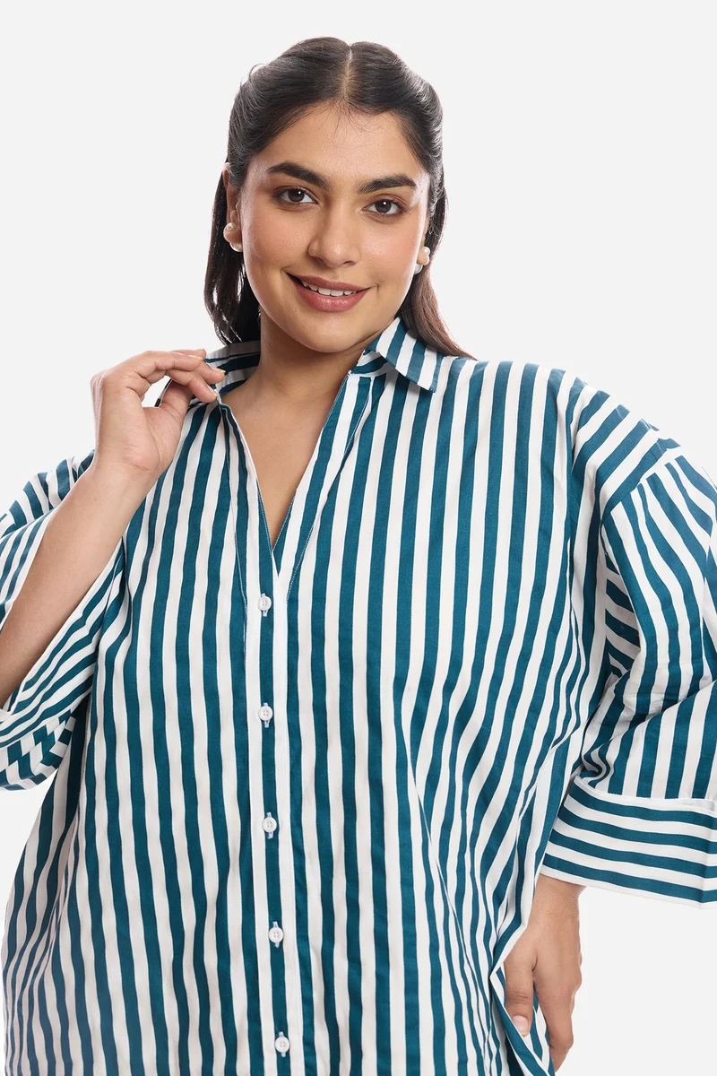 Anora|Cotton Boxy Fit Shirt
