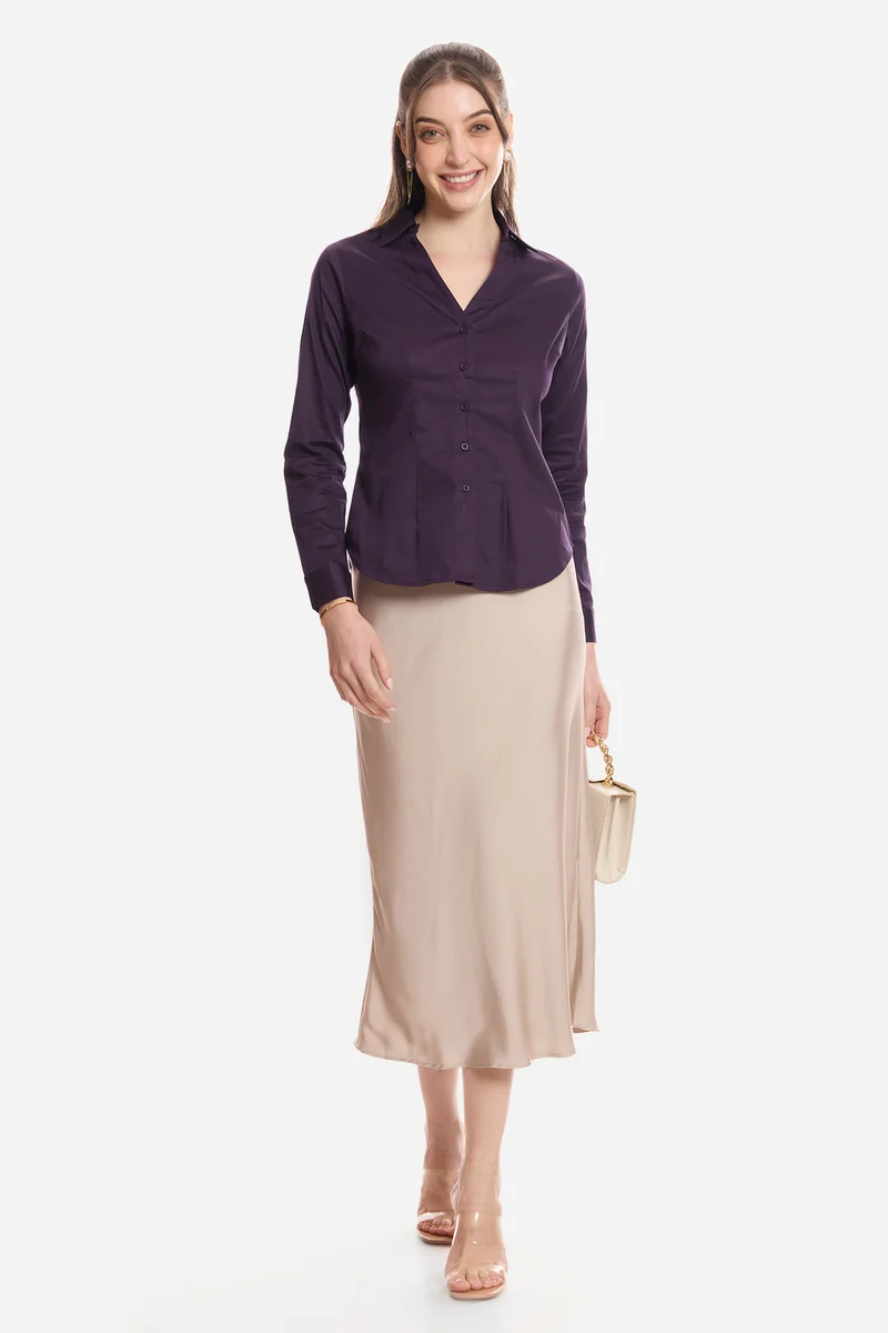 Arif|Cotton Cinched Waist Full Sleeve Shirt