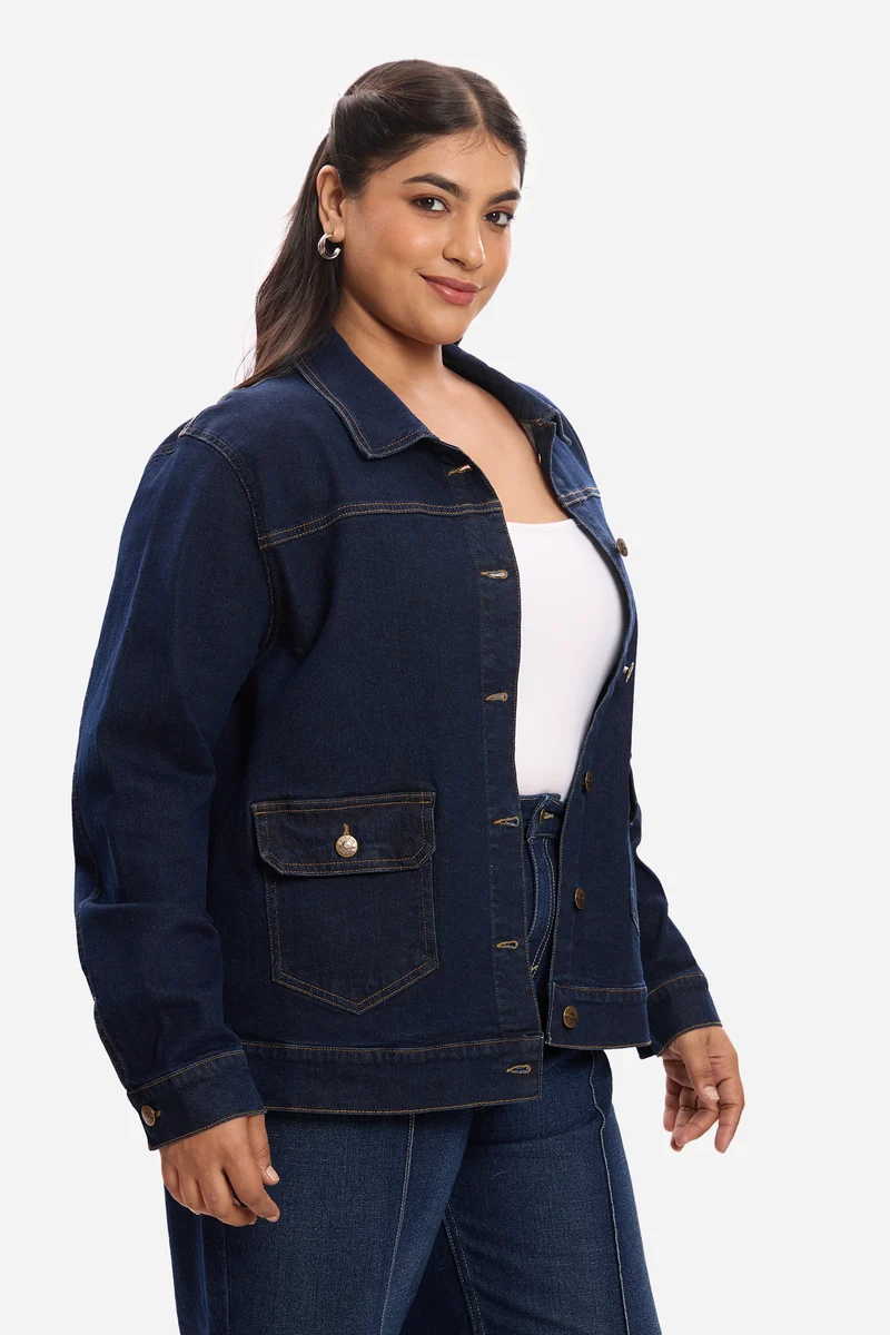 Adara|Cotton Denim Jacket