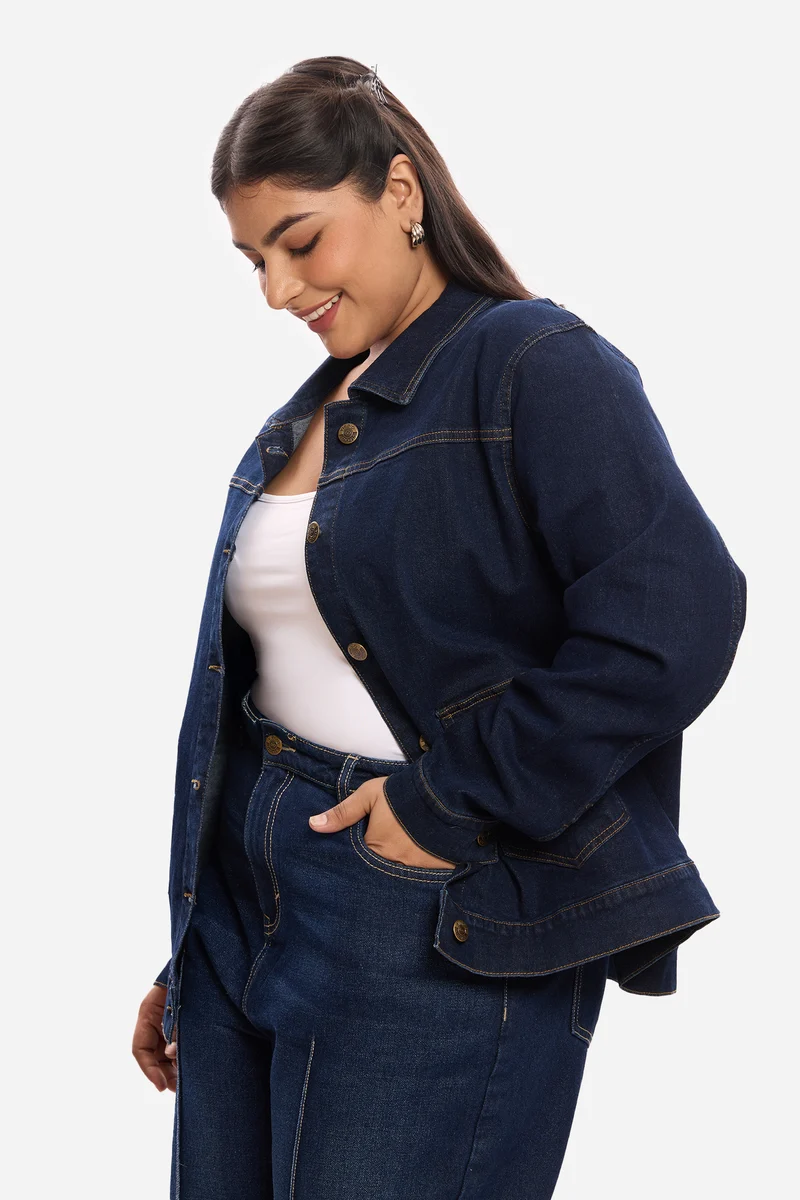 Adara|Cotton Denim Jacket