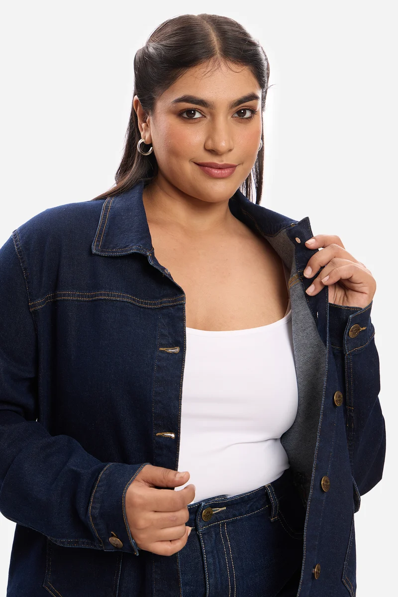 Adara|Cotton Denim Jacket