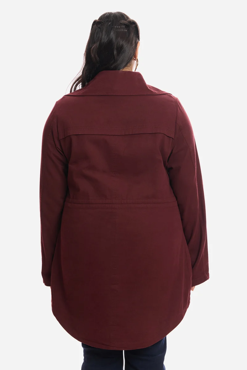 Eshani|100% Cotton Longline Utility Jacket