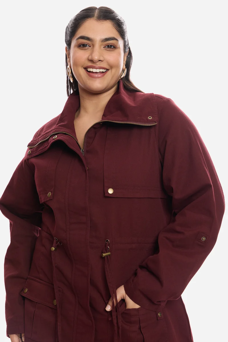 Eshani|100% Cotton Longline Utility Jacket