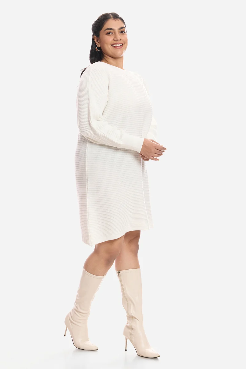 Yohani|100% Cotton Dress With Cuffed Sleeves