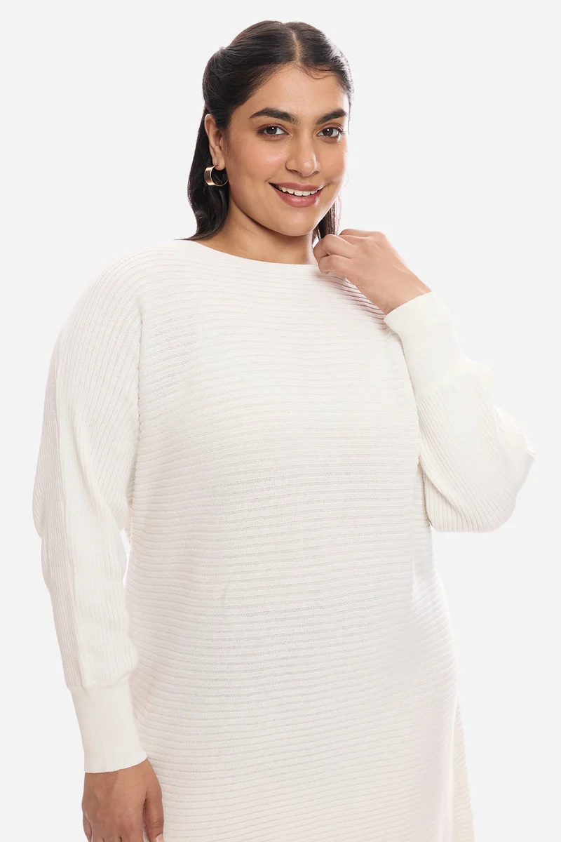Yohani|100% Cotton Dress With Cuffed Sleeves