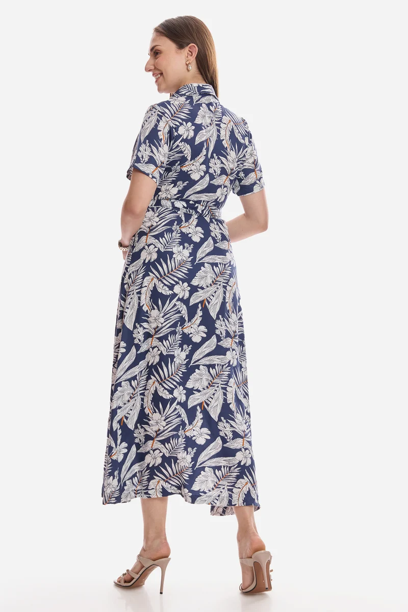 Bute|100% Viscose Twill Maxi Shirt Dress