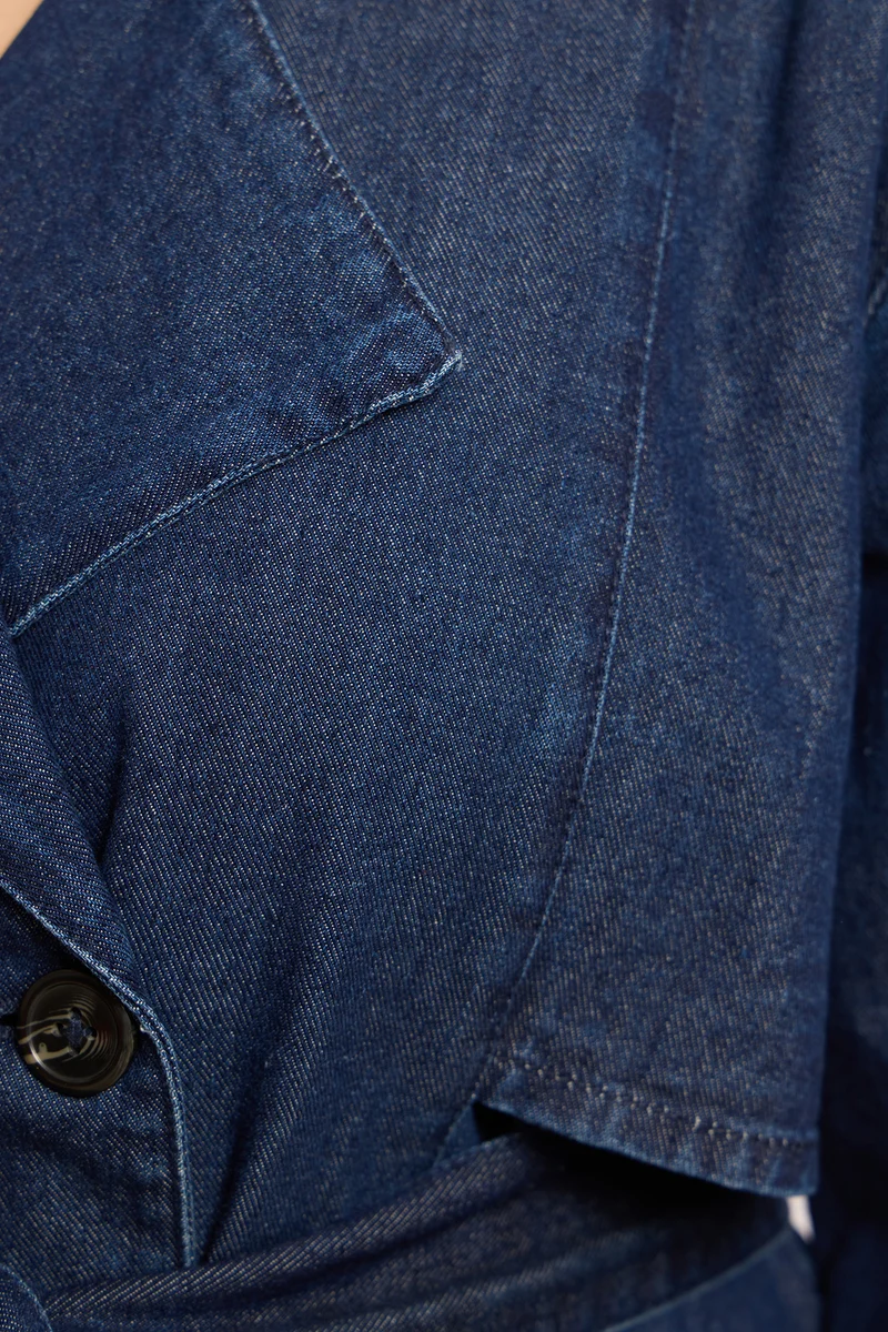 Julian|100% Cotton Denim Trench Coat