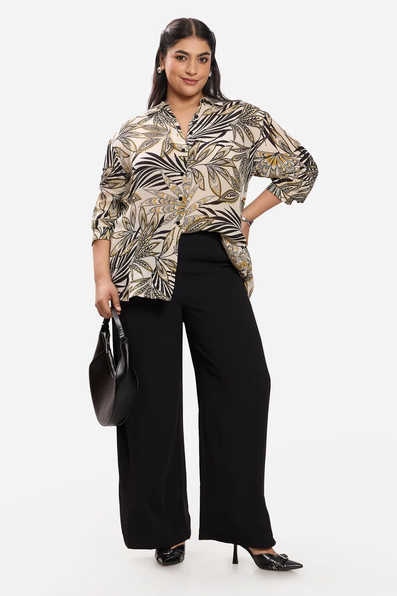Izabela|100% Viscose Georgette Satin Shirt