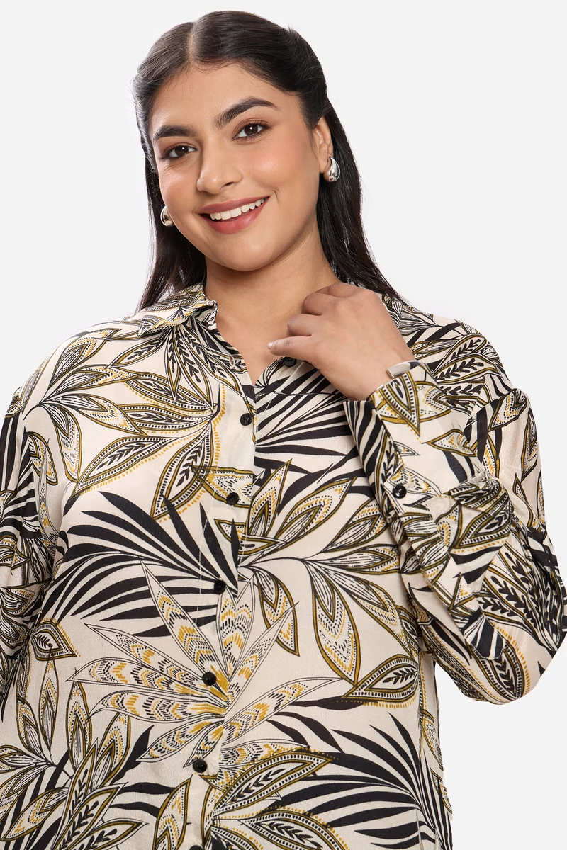 Izabela|100% Viscose Georgette Satin Shirt