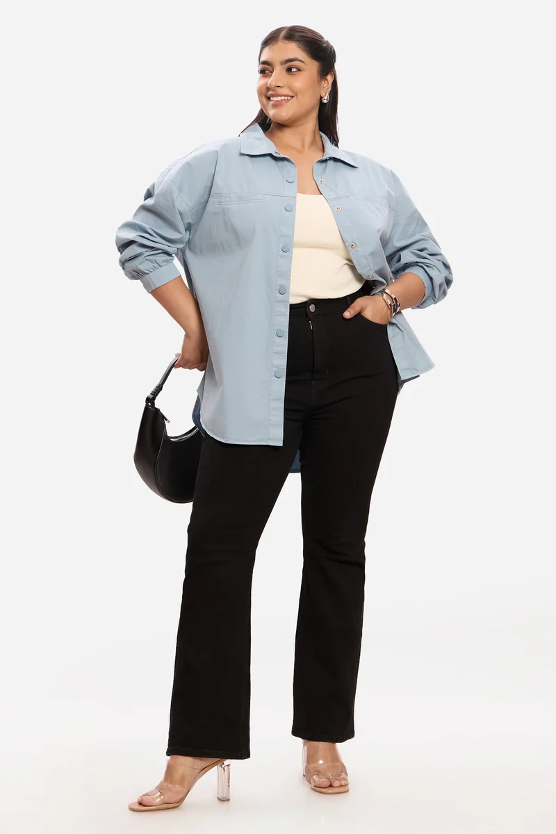 Joanna|100% Cotton Washed Utility Shirt