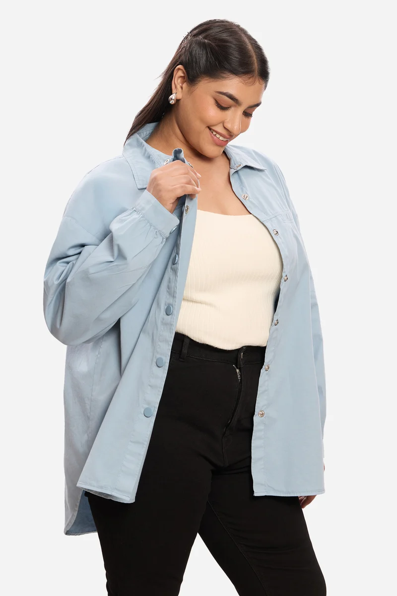 Joanna|100% Cotton Washed Utility Shirt