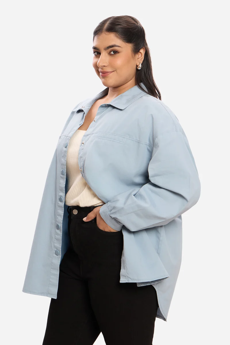 Joanna|100% Cotton Washed Utility Shirt