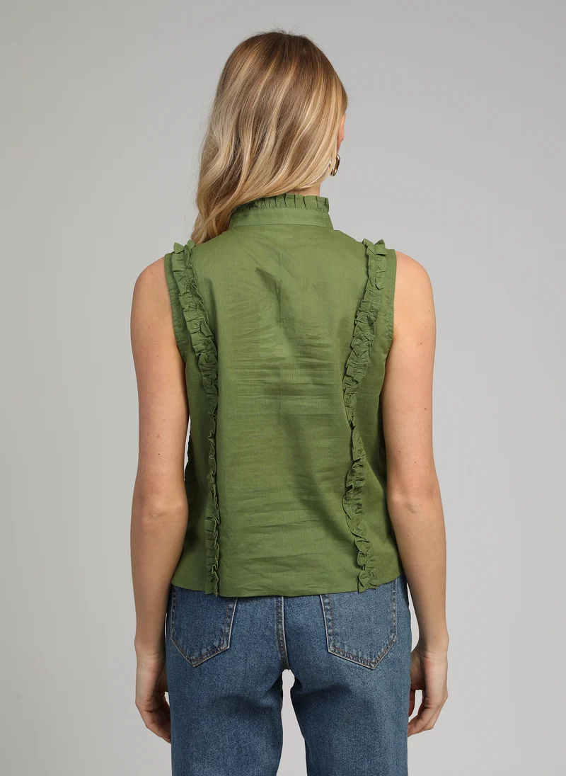 CHEMISE SLOANE vert