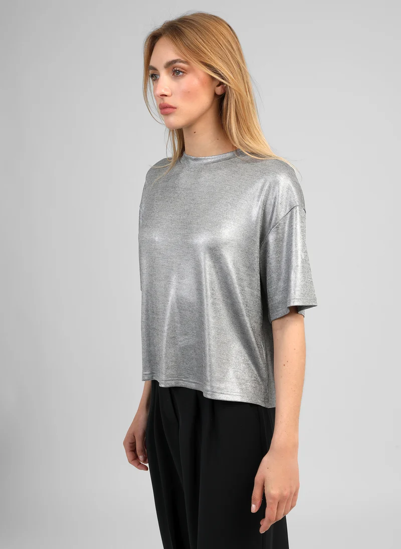 T-SHIRT AKOMILA argent