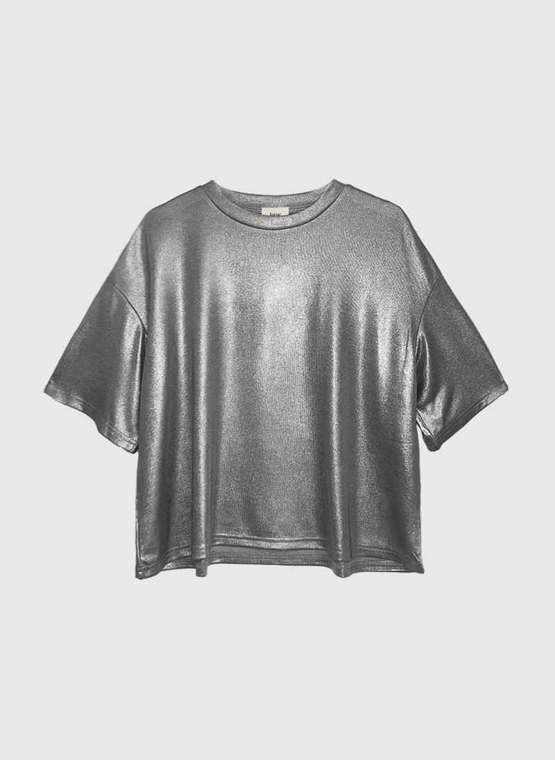 T-SHIRT AKOMILA argent
