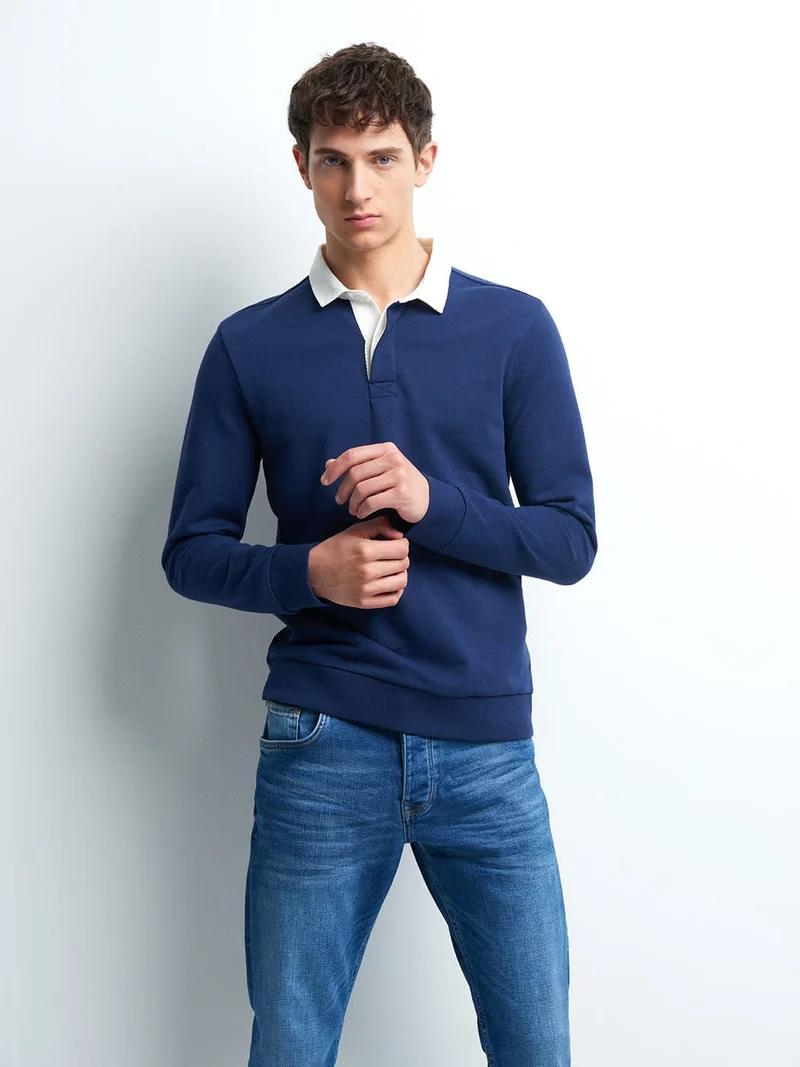 Sweat en coton bi-matière