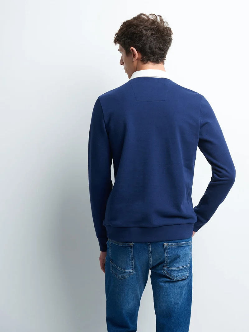 Sweat en coton bi-matière