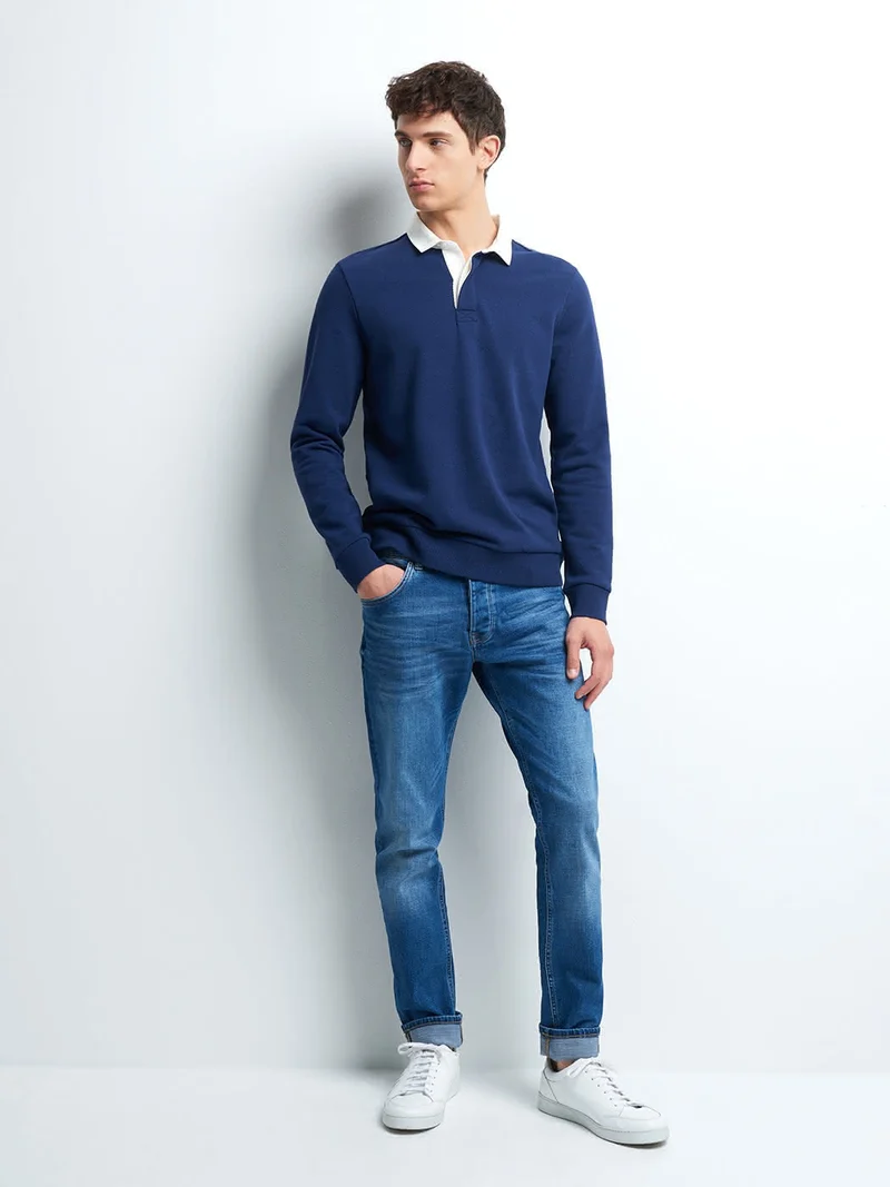 Sweat en coton bi-matière