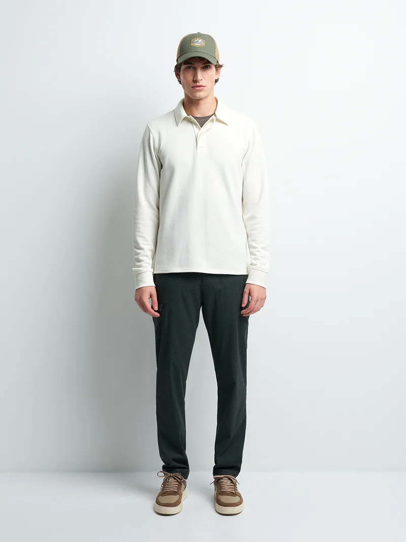 Sweat col plat uni