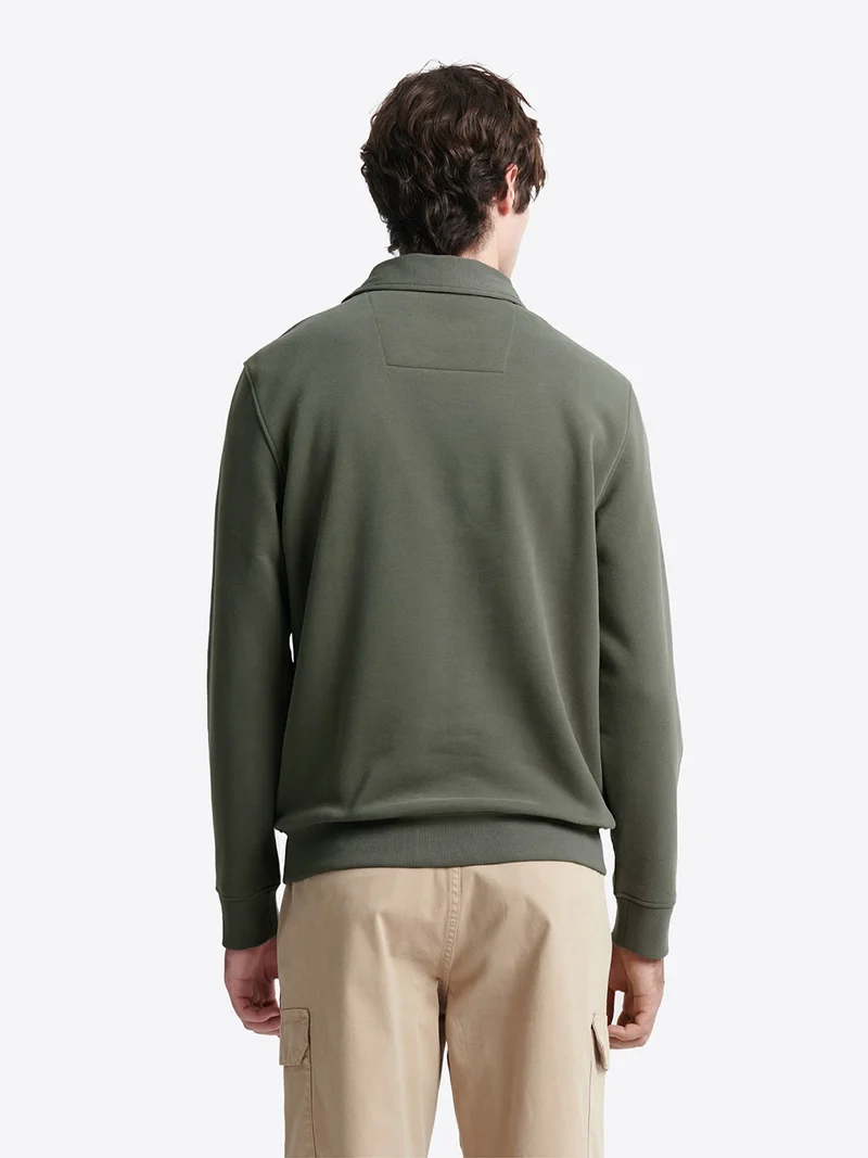 Polo manches longues en coton