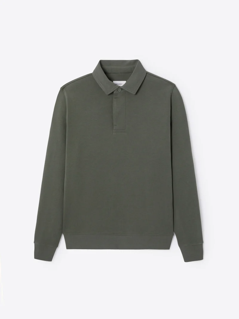 Polo manches longues en coton