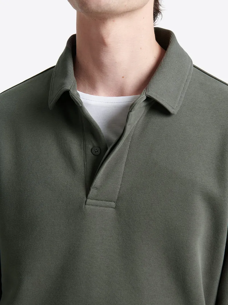 Polo manches longues en coton