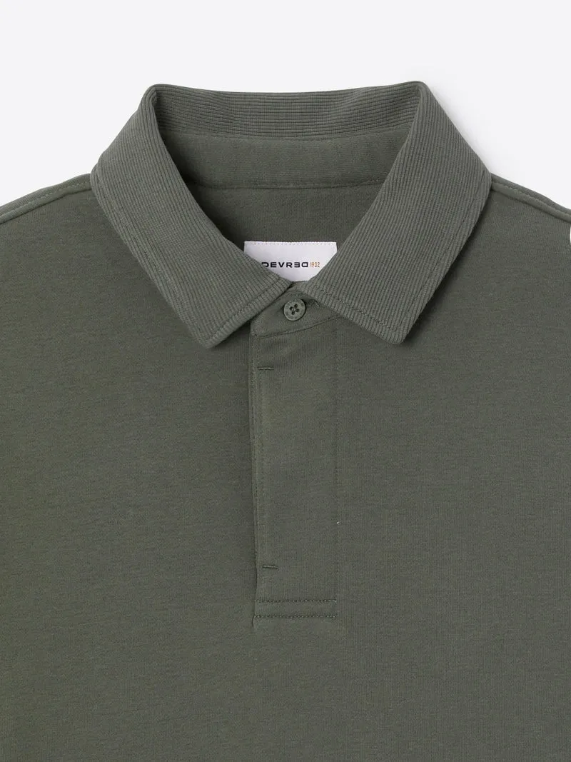 Polo manches longues en coton