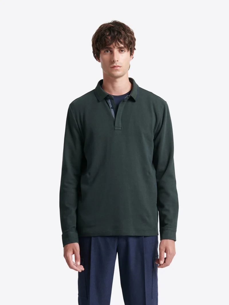 Polo manches longues 100% coton