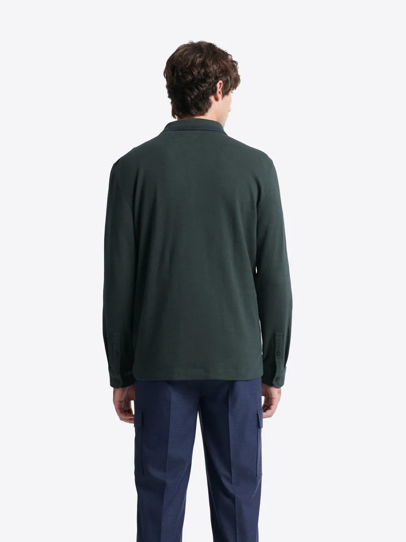 Polo manches longues 100% coton
