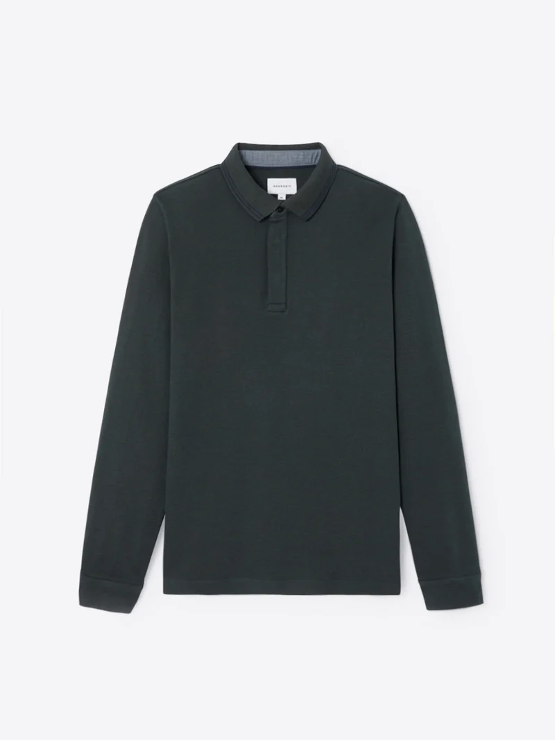 Polo manches longues 100% coton