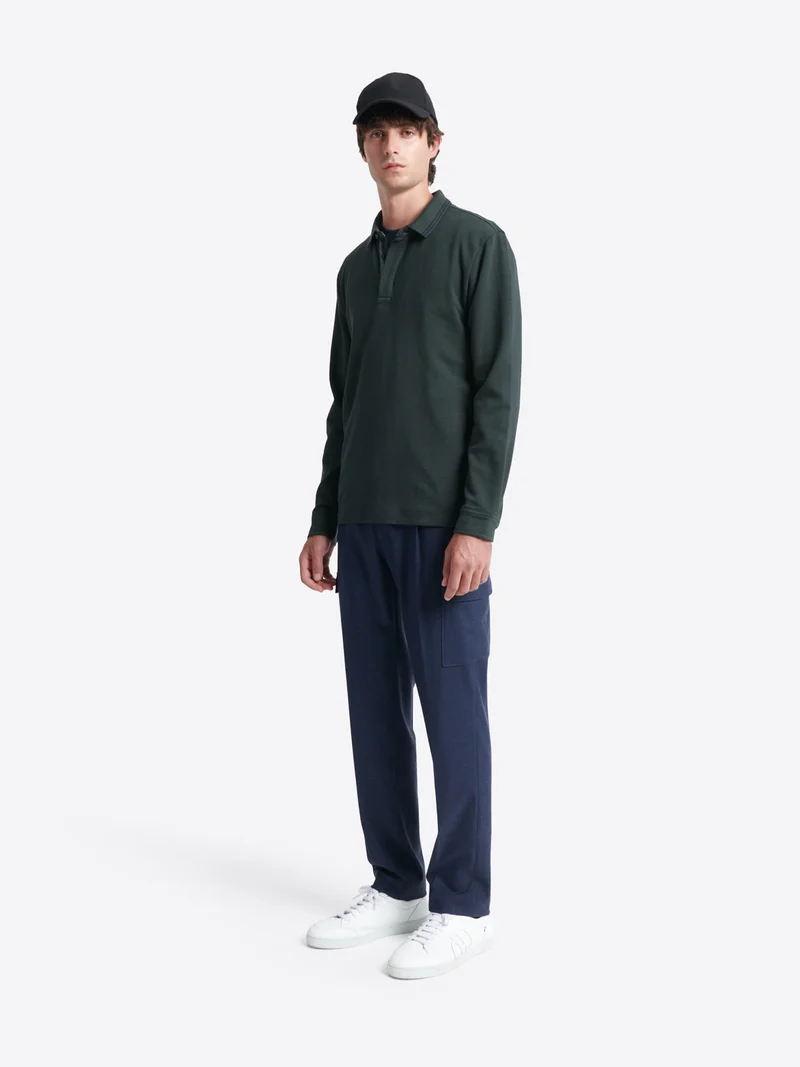 Polo manches longues 100% coton