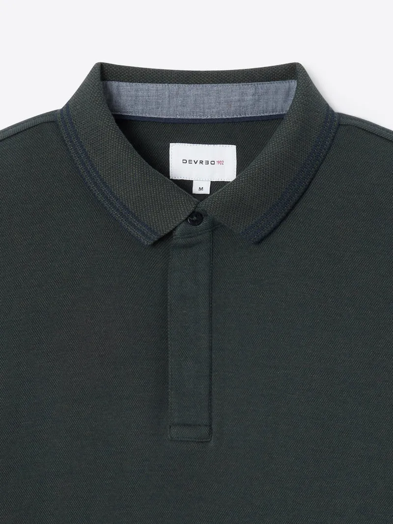 Polo manches longues 100% coton