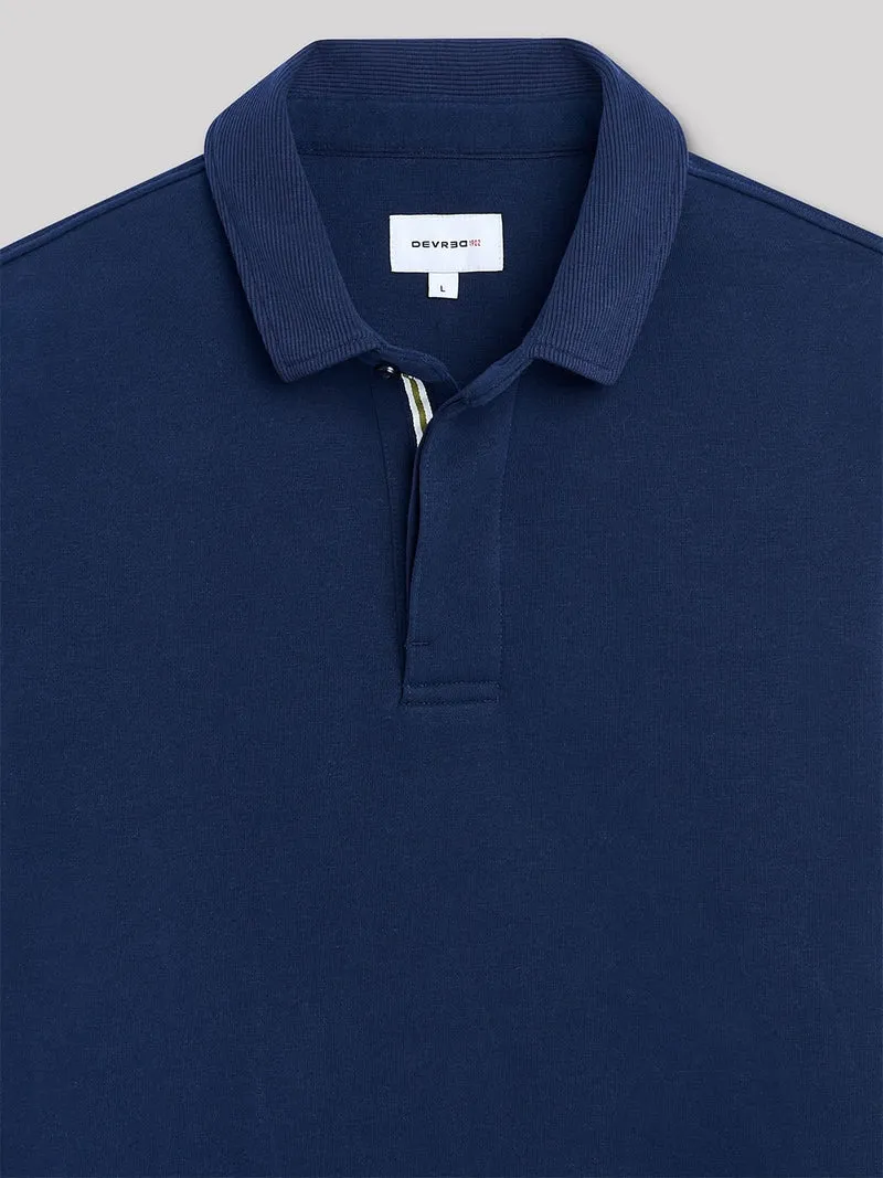 Polo manches longues en coton