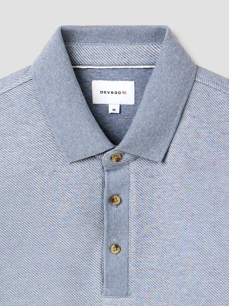 Polo boutonné chiné