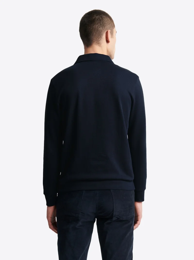 Polo manches longues en coton