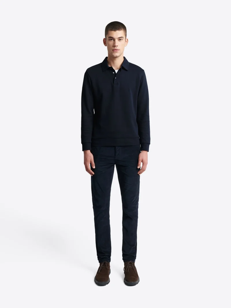 Polo manches longues en coton