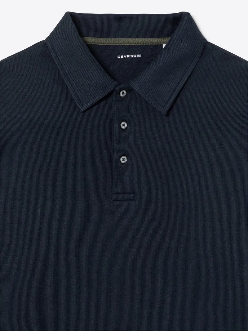 Polo manches longues en coton