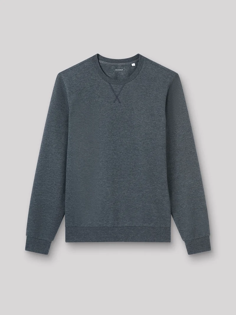 Sweat col rond molleton chiné